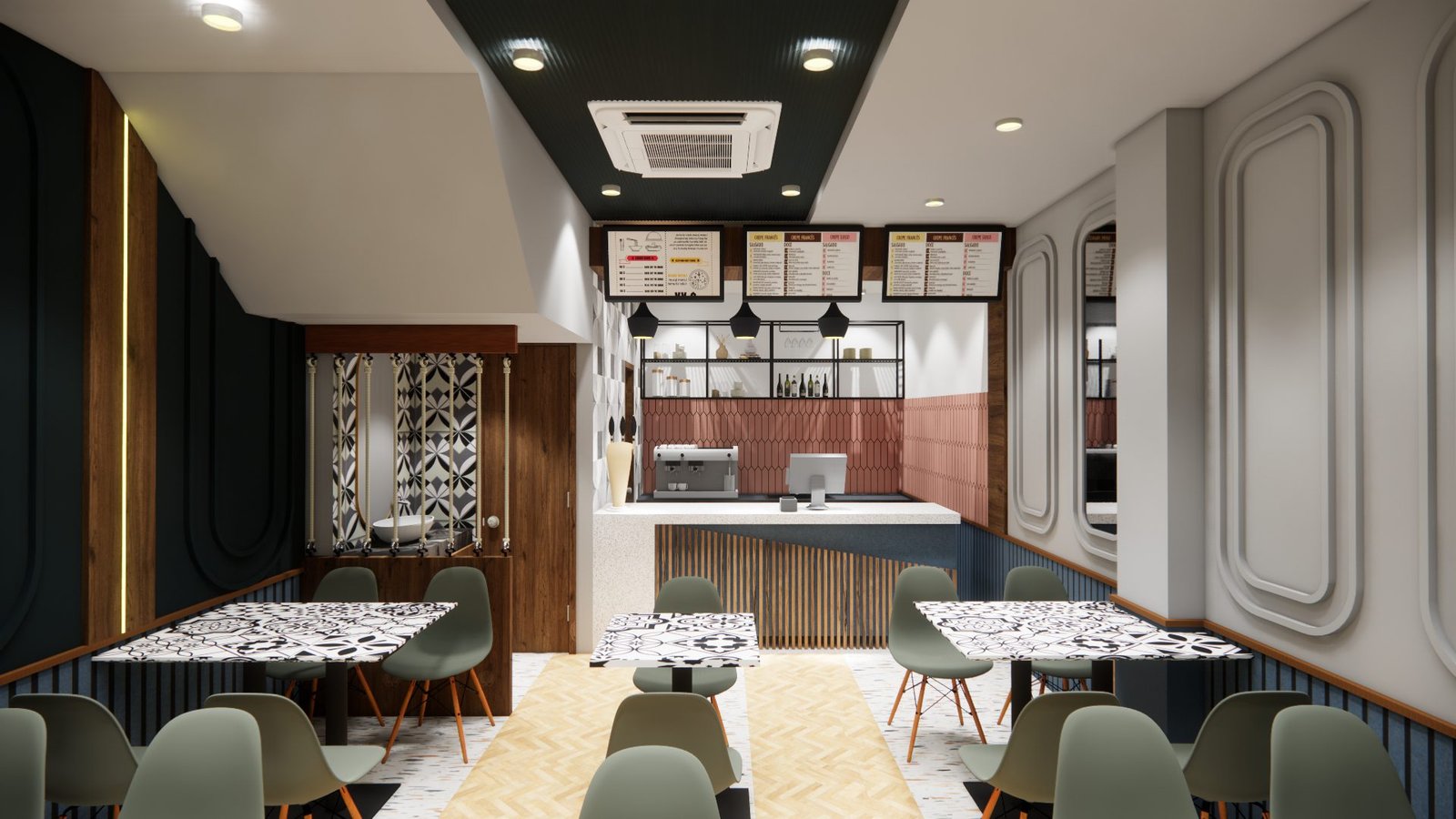 Cafe Interior Design - insightdecordesign.com